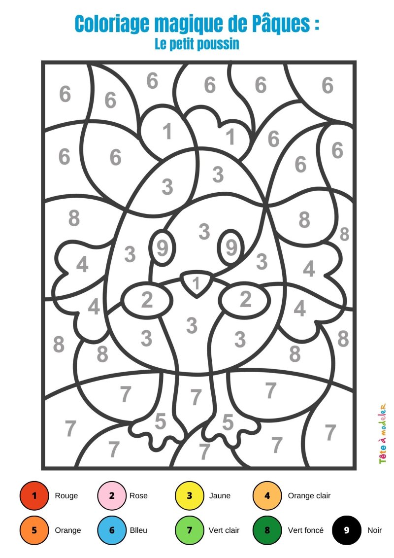 Le jeu de coloriage magique de Pâques