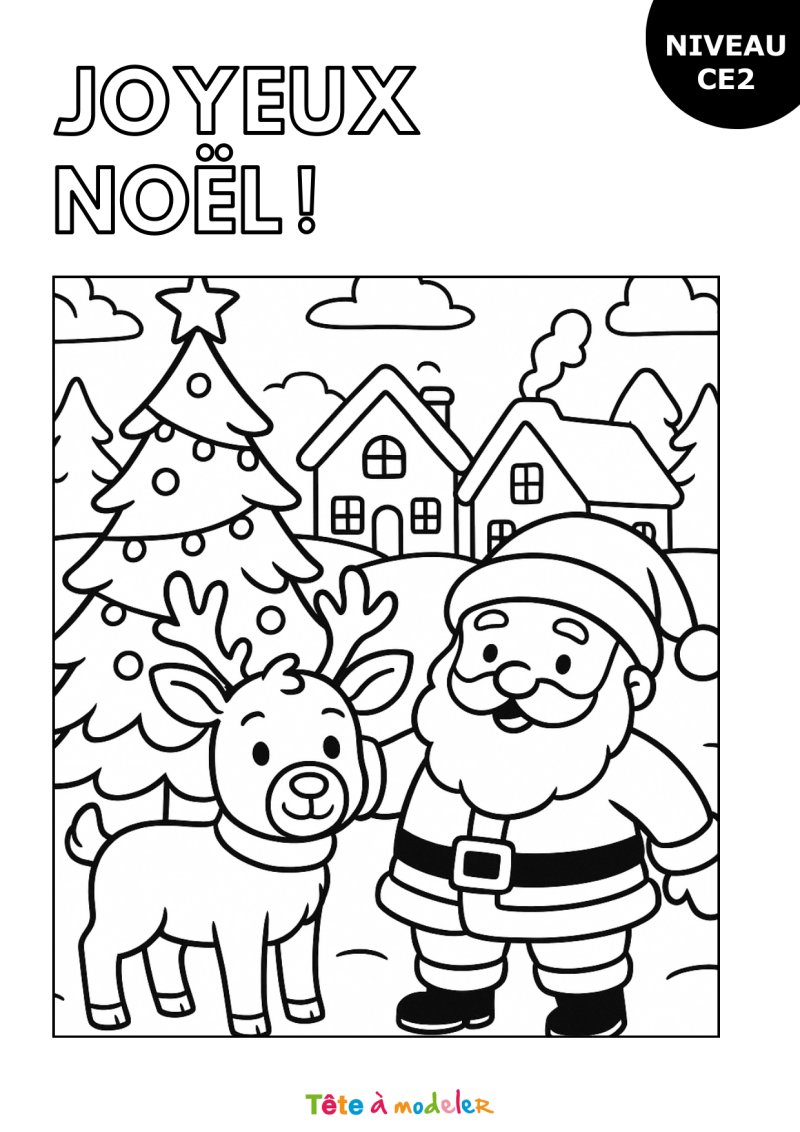Le Père Noël et son renne