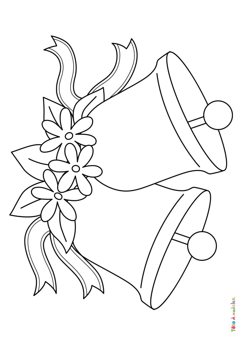 Deux cloches à colorier