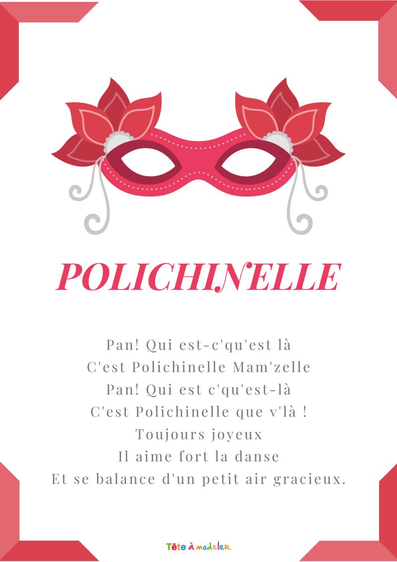 Les paroles de la comptine Polichinelle
