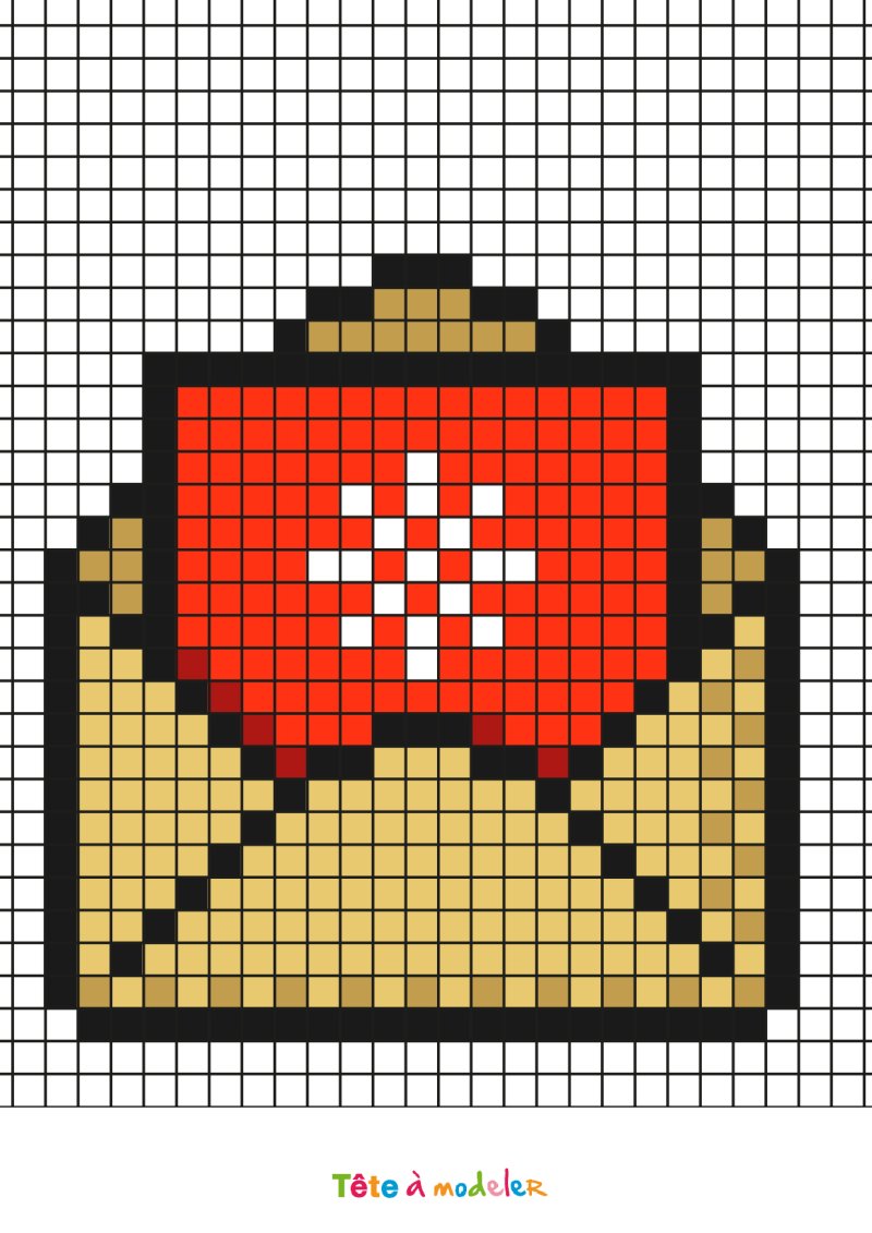 Lettre au Père Noël en pixel art