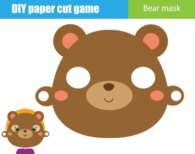 Masque d'ours à imprimer