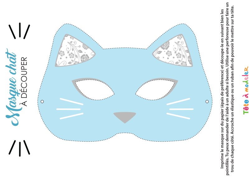 Masque de Chat à imprimer