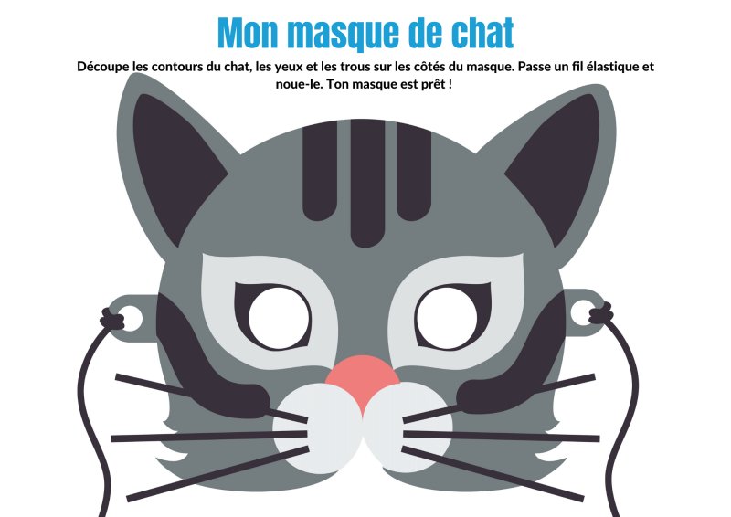 Masque de Chat à imprimer