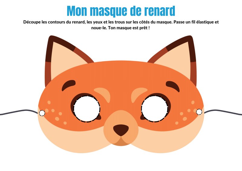 Masque de renard à imprimer