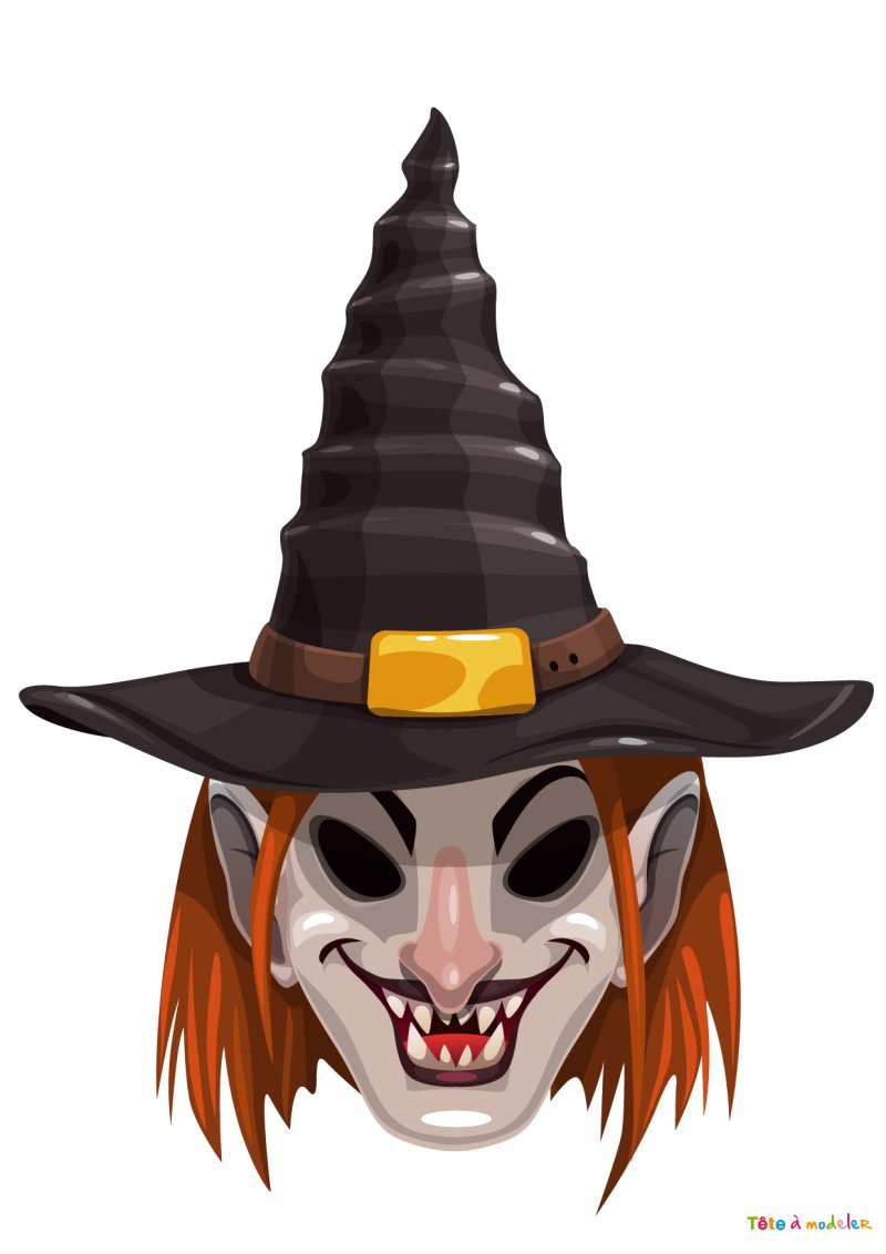 Masque de sorcière à imprimer