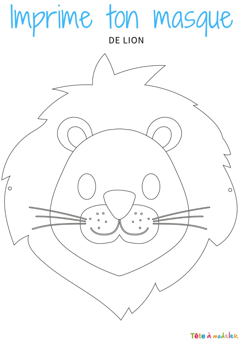 Masques de lion &agrave; imprimer