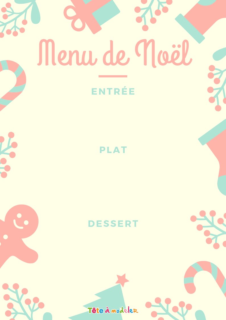 Menu de Noël