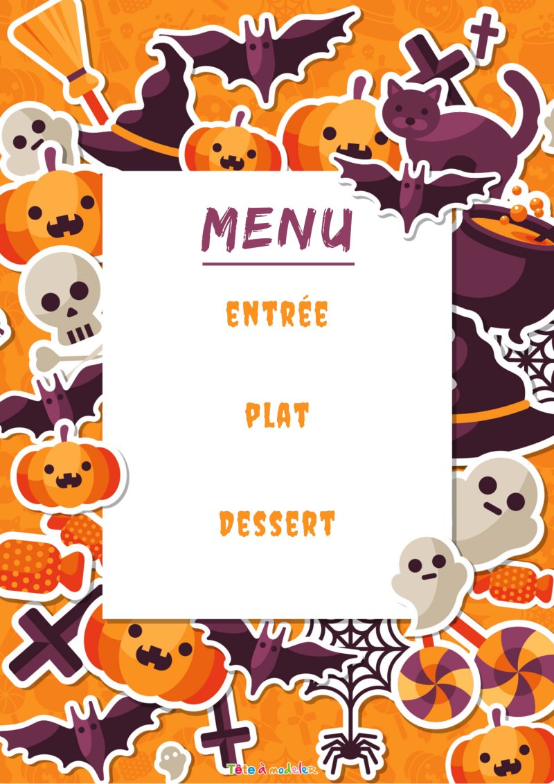 Menu d'Halloween