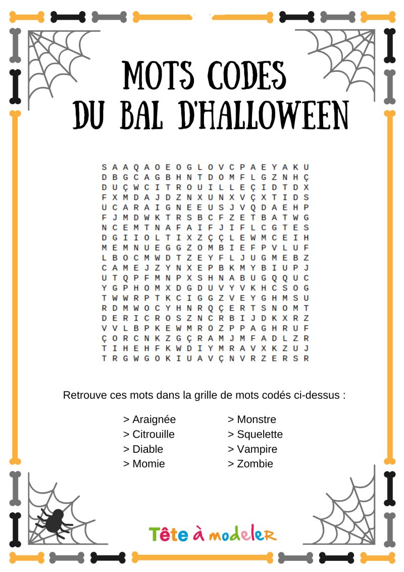 Mots codés halloween N°1
