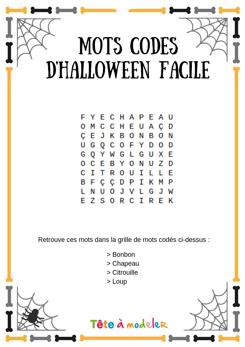 Mots codés halloween N°2