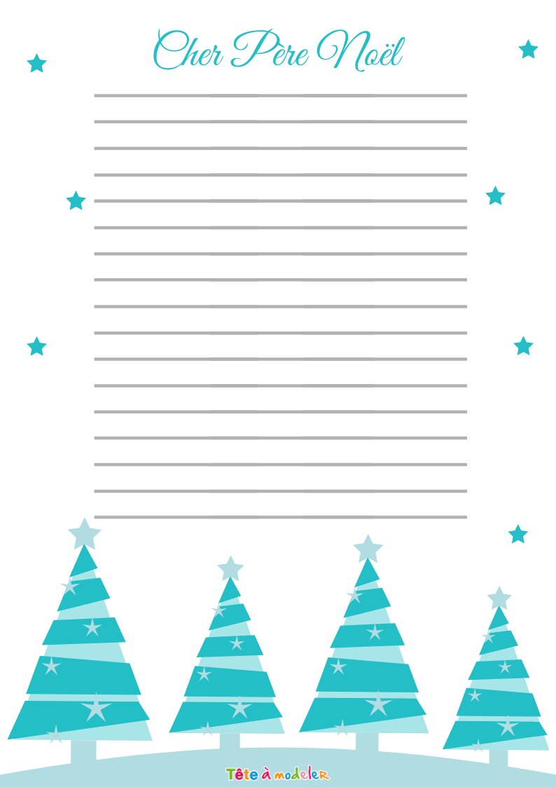 Papier à lettre gratuit pour Noël