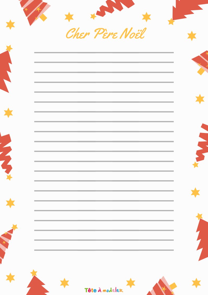 Papier à lettre Père Noël : papier ancien