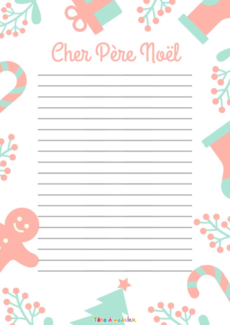Papier à lettre Pere Noël "usé"