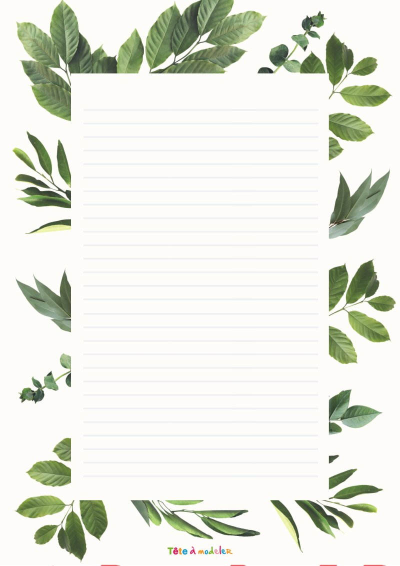 Papier à lettre floral de Saint Valentin