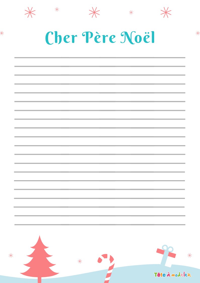 Papier pour lettre au Père Noël
