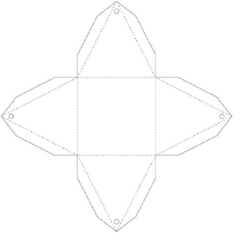 Patron de la pyramide en origami