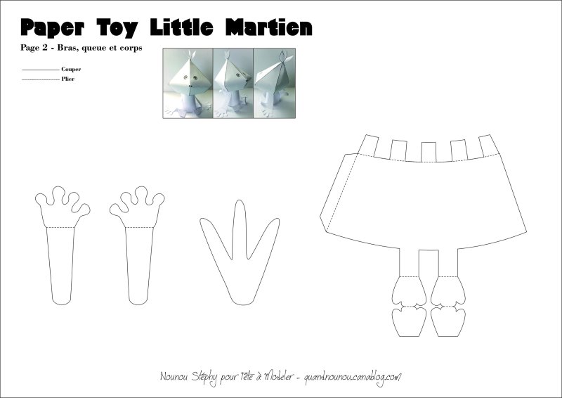 Patron du Paper Toy Martien 1/2