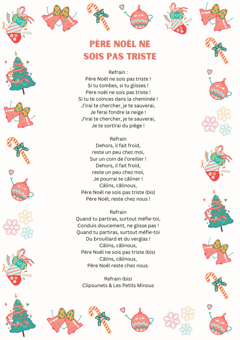 Pere noel ne sois pas triste