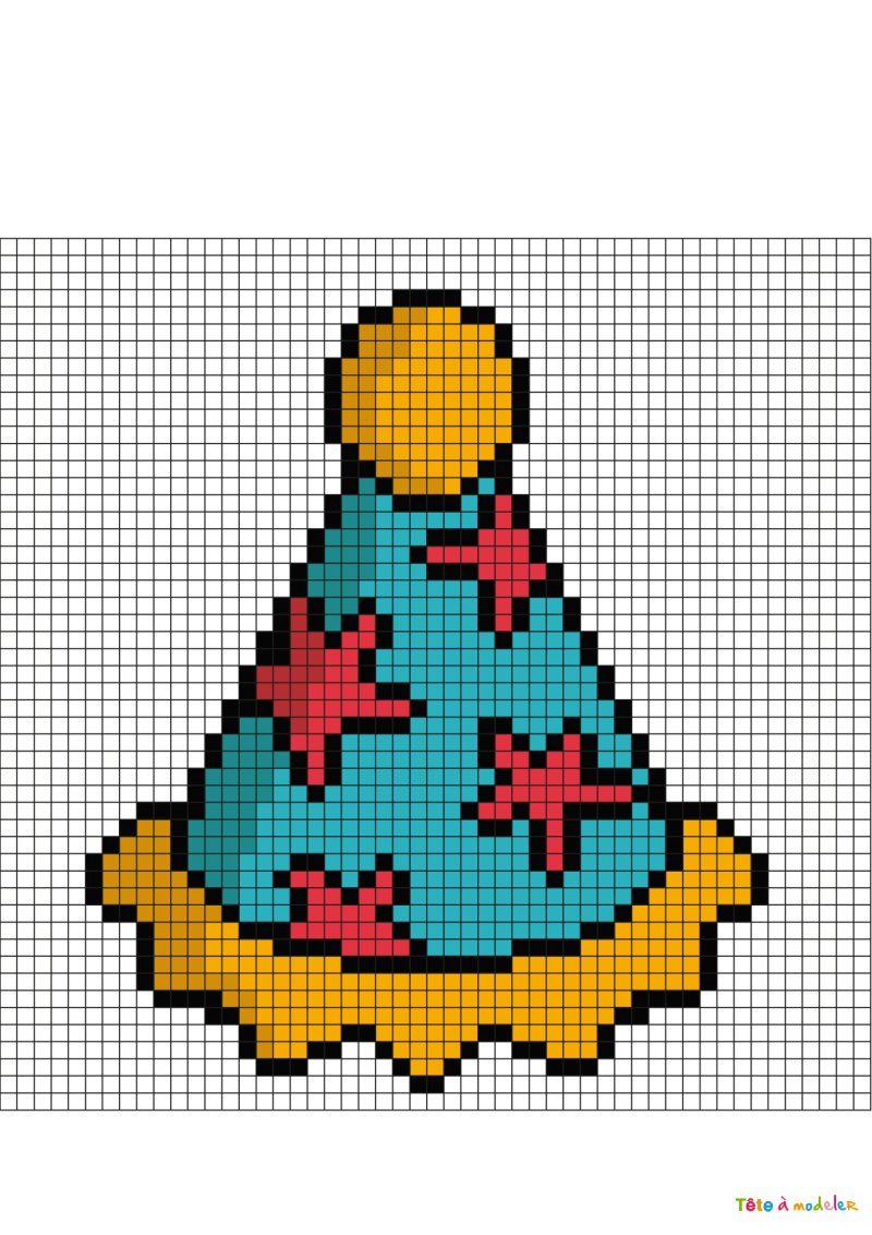 Pixel Art chapeau de Carnaval