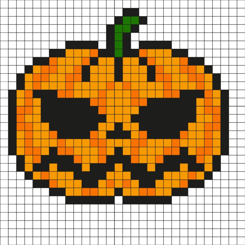Pixel Art Citrouille
