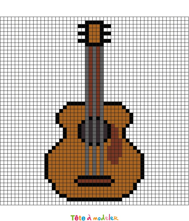 Pixel Art guitare