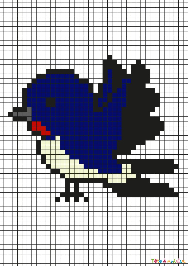 Pixel Art hirondelle