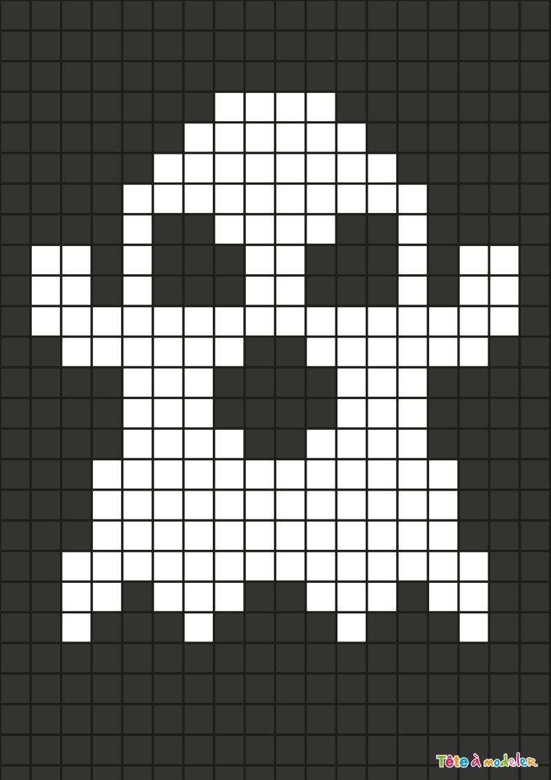 Pixel Art Maternelles Fantôme