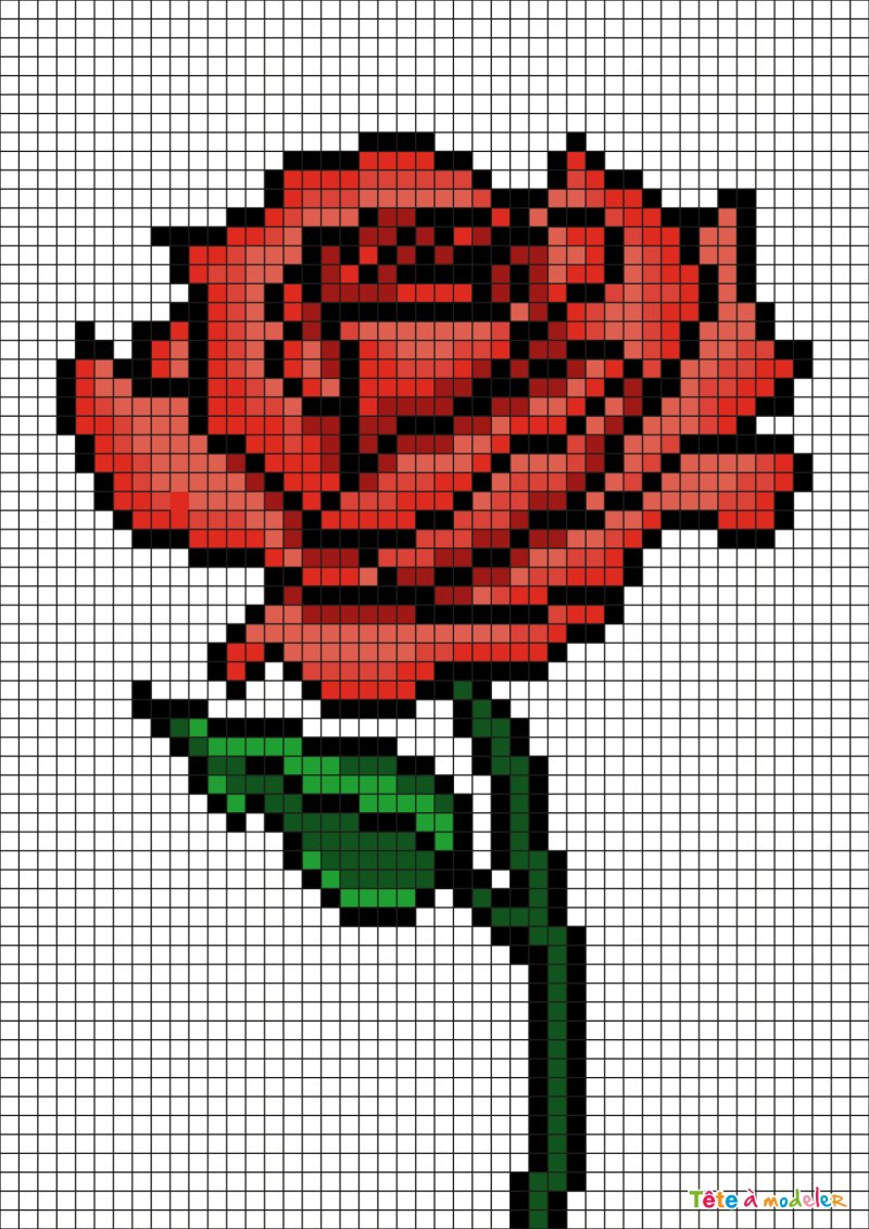 Pixel Art rose