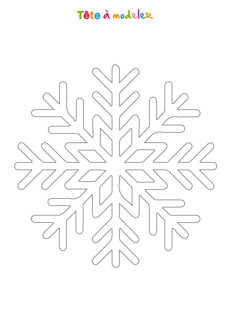 Pochoir flocon de neige de Noël à imprimer