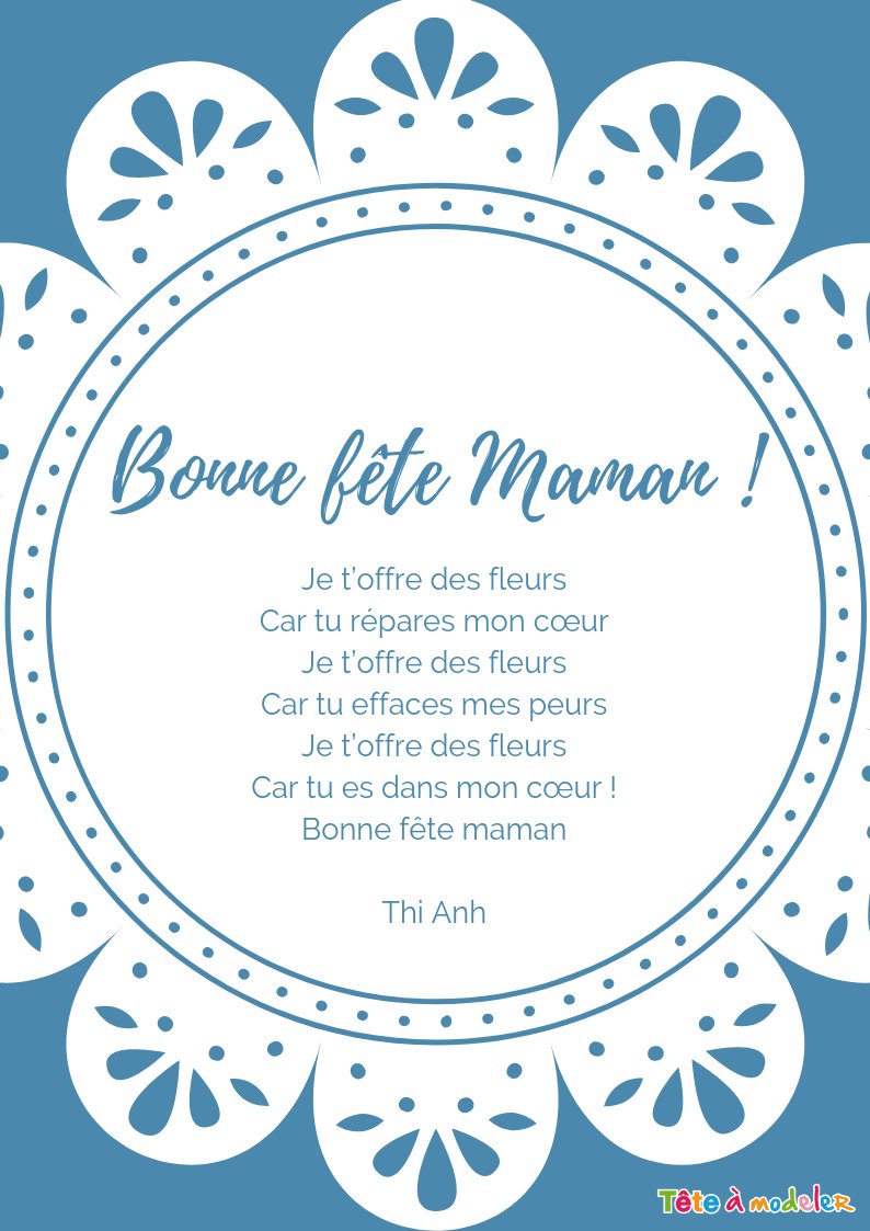 Poème : Bonne fête, maman !