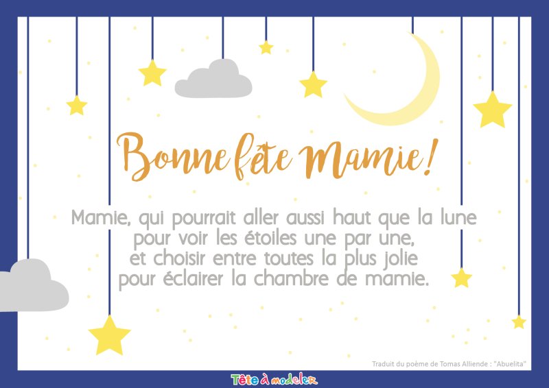 Poème pour mamie