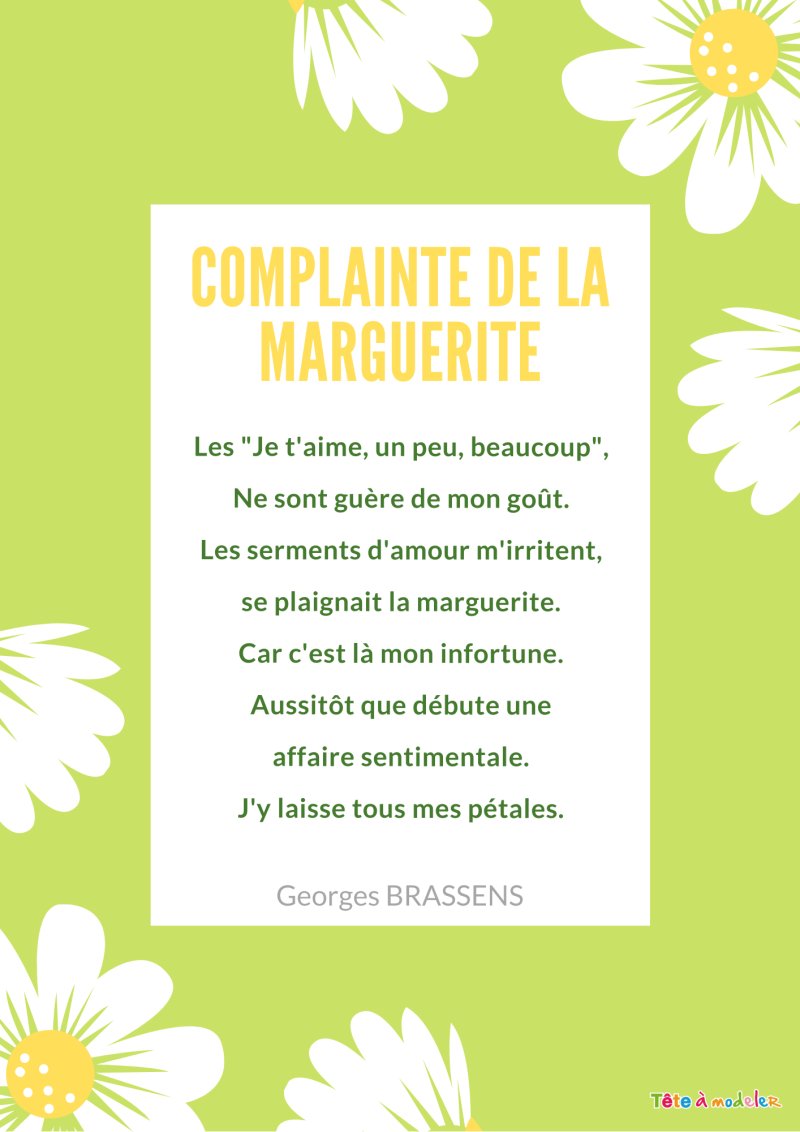 Poésie :Complainte de la marguerite