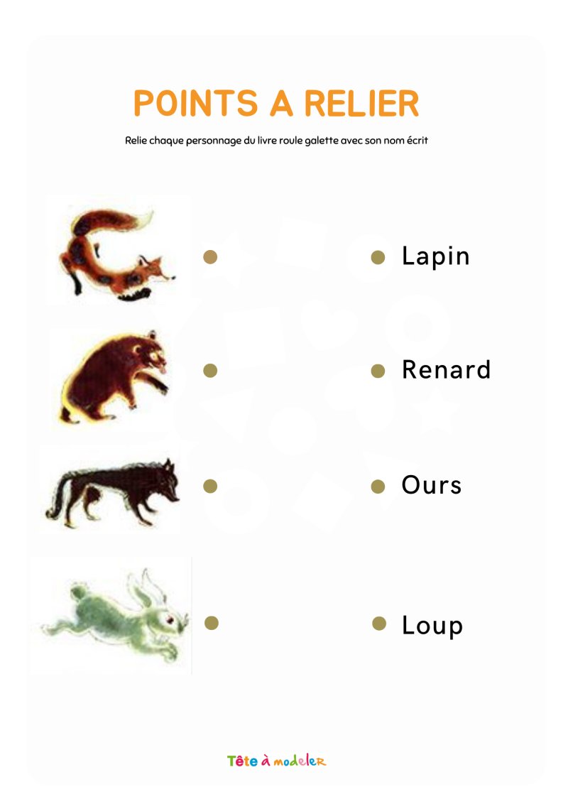 Points à relier sur le livre Roule Galette