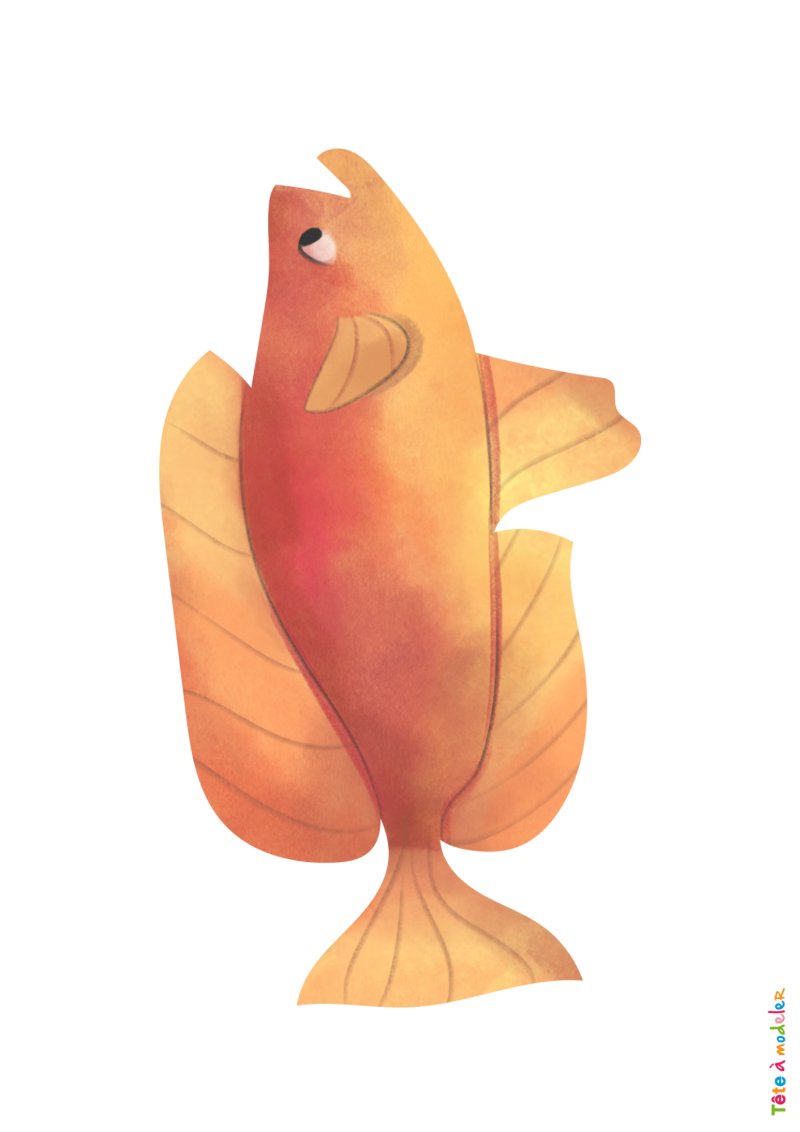 Poisson aux couleurs orangées