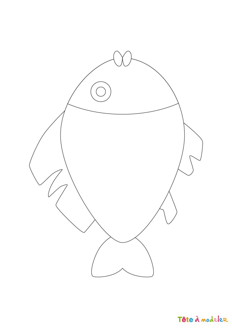 Poisson rose, bleu, jaune et noir