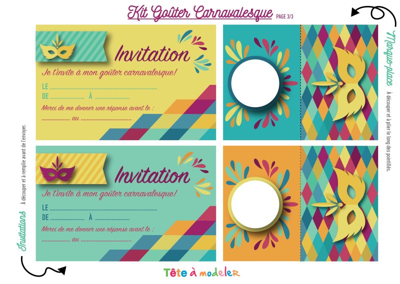 Printable goûter de Carnaval 2/3