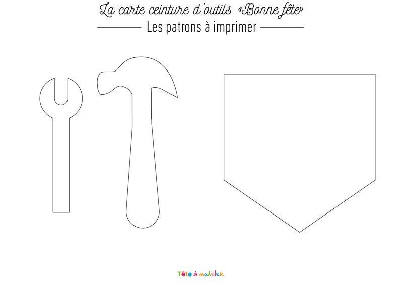 Printable pour la carte outils "Bonne Fête"