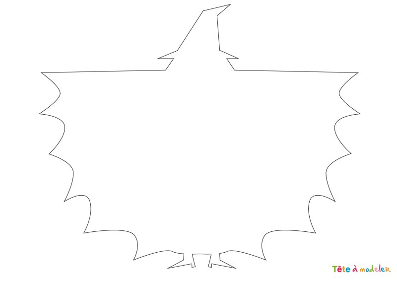 Printable pour la carte sorcière d'Halloween