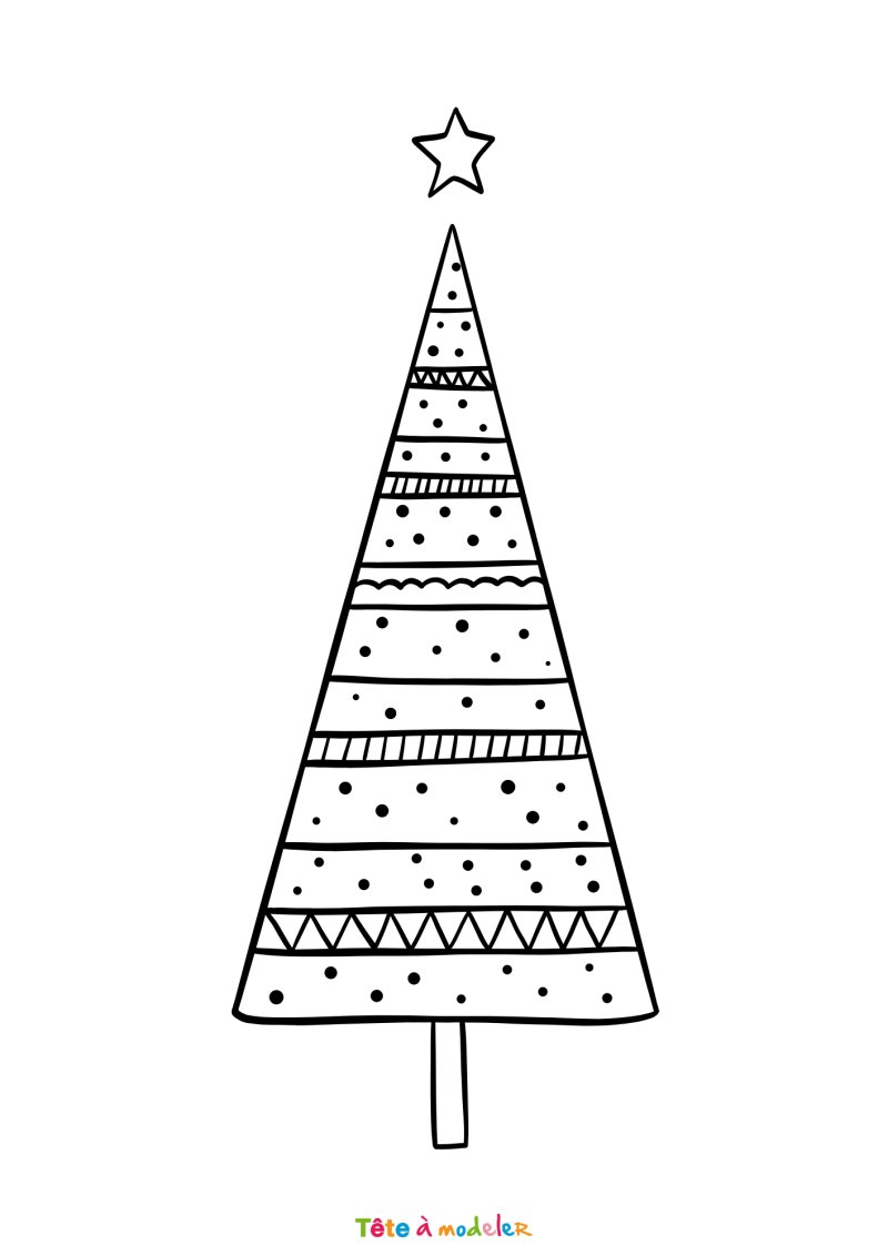Sapin 02 - motif à imprimer