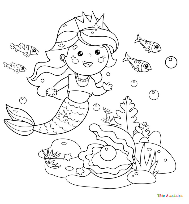 Sirene coloriage 11