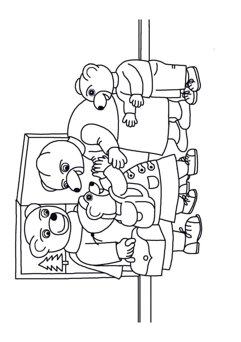Un coloriage de la famille de Petit Ours Brun