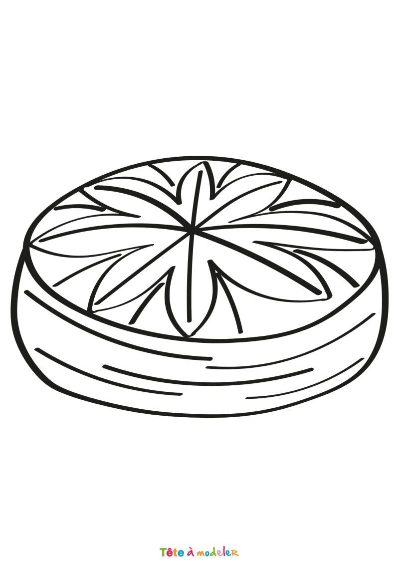 Coloriage d'une galette pour l'épiphanie