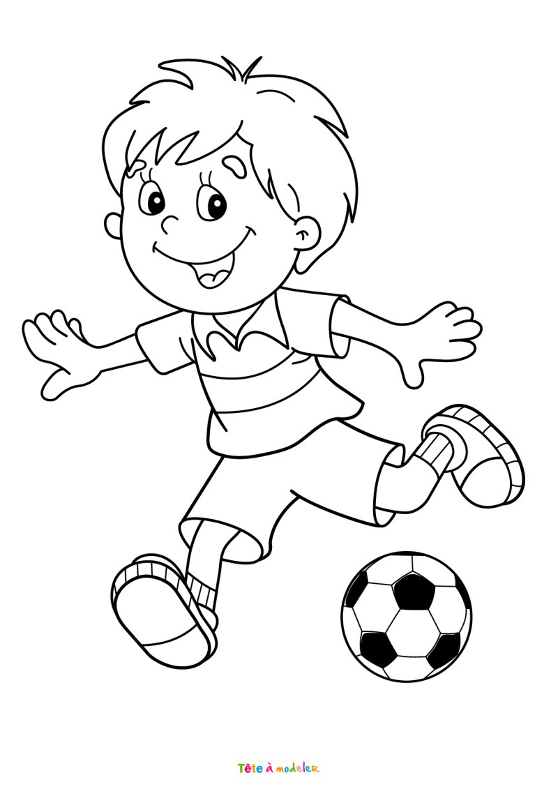 Un coloriage sur le foot a imprimer