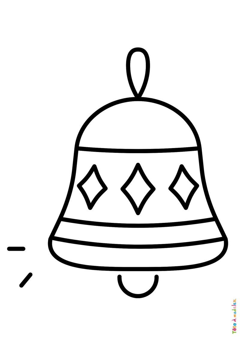 Coloriage d'une cloche de Pâques !