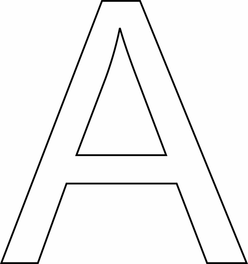 A majuscule - motif à imprimer
