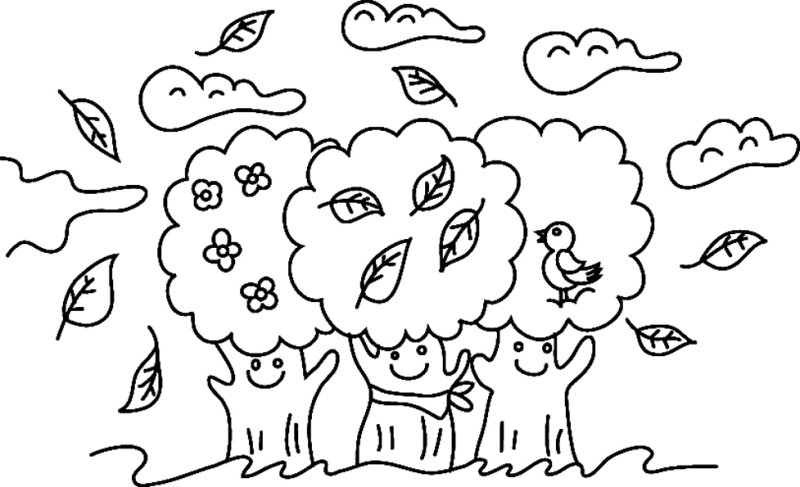 Arbres 01 - motif à imprimer