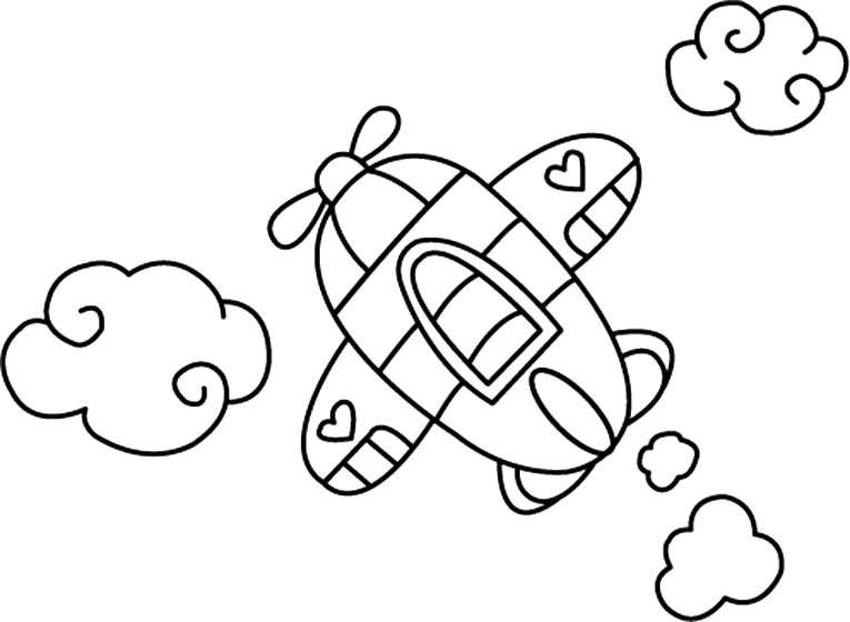 Avion 01 - motif à imprimer