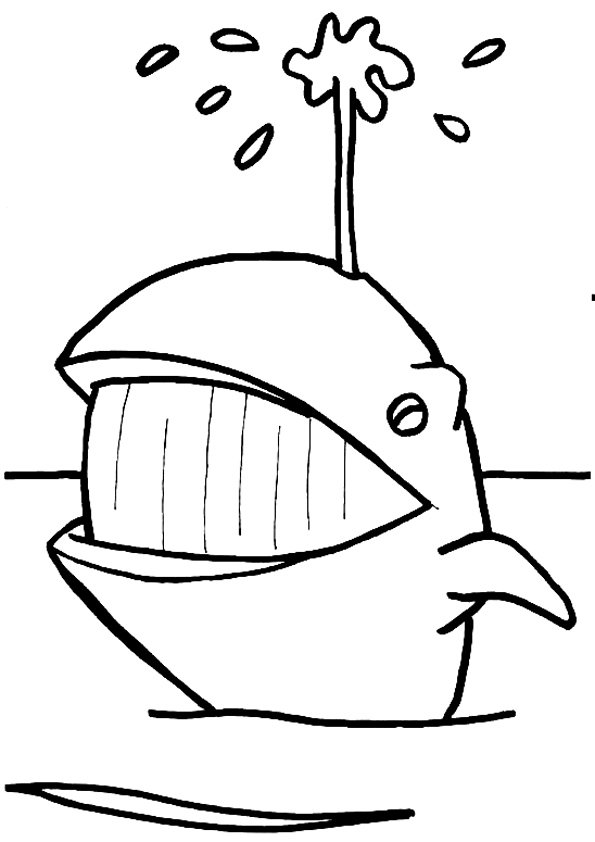 Coloriage d'une baleine bleue