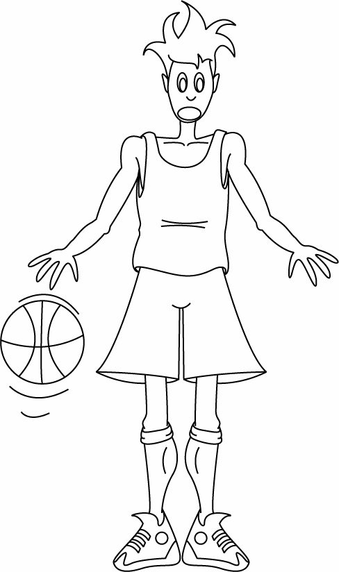 Basketteur 01 - motif à imprimer